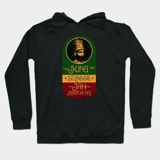 Selassie I Jah Vintage Label Hoodie by CTShirts